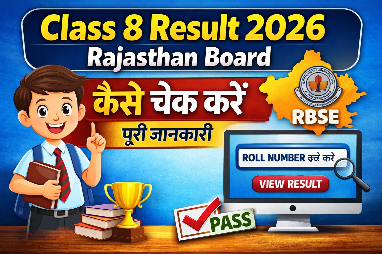 Class 8 Result 2026 Rajasthan Board Roll Number RBSE – कैसे चेक करें पूरी जानकारी