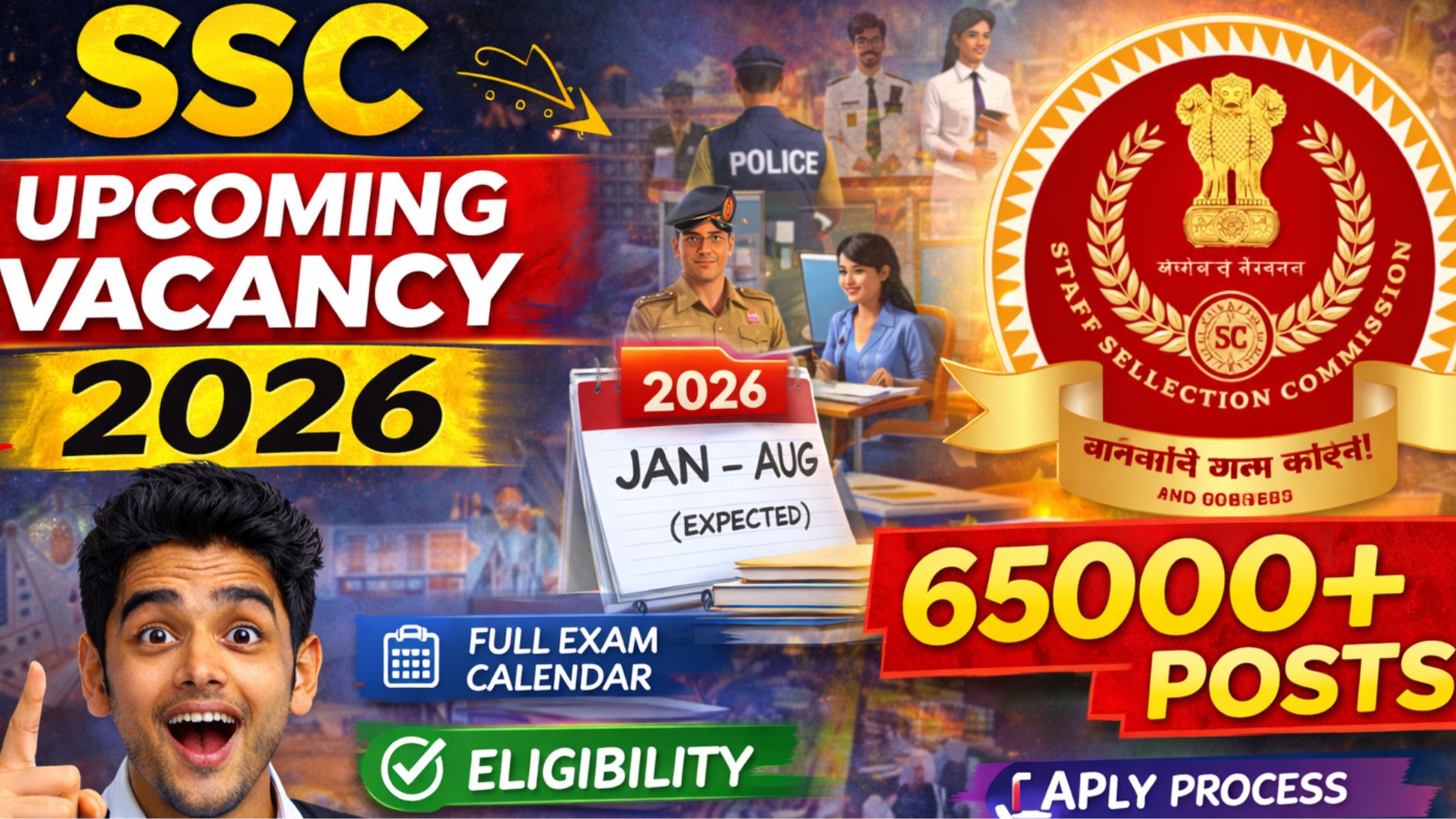 SSC Upcoming Vacancy 2026 — SSC की सभी आने वाली भर्तियाँ, Exam Calendar, Eligibility और Complete Guide
