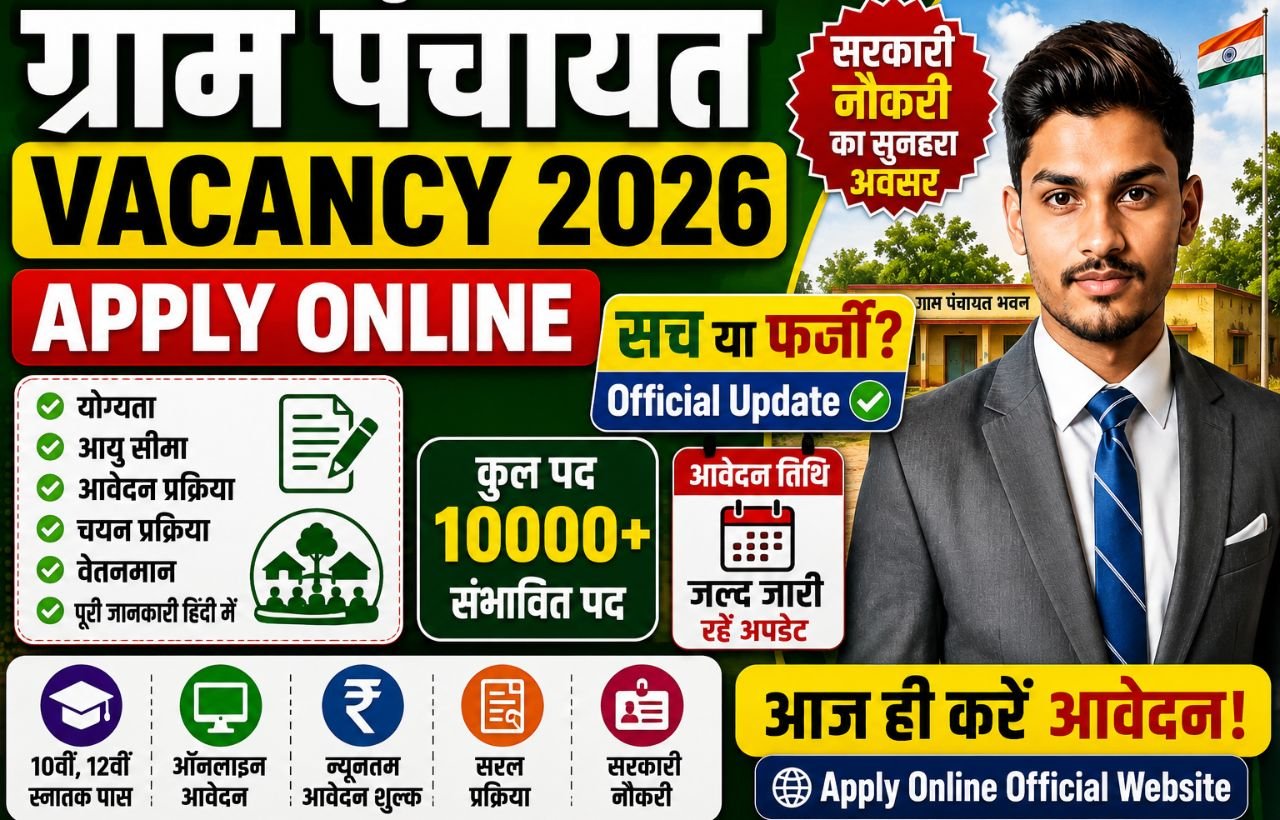 Gram Panchayat Vacancy 2026 Apply Online Official Website | ग्राम पंचायत भर्ती 2026 ऑनलाइन आवेदन कैसे करें?